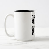 Momster Funny Halloween Spider Bat Graphic Tweekleurige Koffiemok (Links)