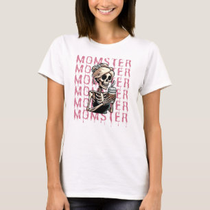 Momster Grappig Mama Halloween Kostuum Wit T-shirt