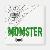 Momster Green Driving Font Spider Web Magneet (Voorkant)
