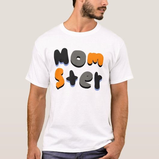 Momster Groovy Bubbel Letters T-shirt (Voorkant)