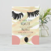 Momster Halloween Mummy Baby shower Invitation Kaart (Staand voorkant)