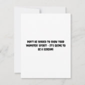 Momster Halloween Party Uitnodiging | griezelig pl (Achterkant)