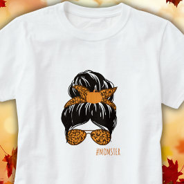 #MOMSTER Leopard Print Halloween T-shirt