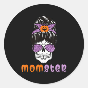 Momster mama Monster Halloween Ronde Sticker