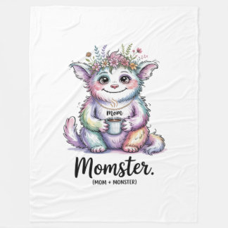 Momster. (Mom + Monster) Fleece Deken