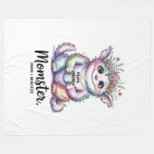 Momster. (Mom + Monster) Fleece Deken (Voorkant (Horizontaal))