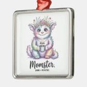 Momster. (Mom + Monster) Metalen Ornament (Links)