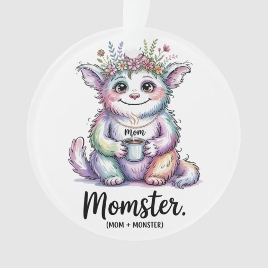 Momster. (Mom + Monster) Ornament (voorkant)