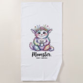 Momster. (Mom + Monster) Strandlaken (Voorkant)