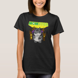 Momster Monster Ma Scary Halloween mammie Creepy C T-shirt