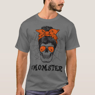 Momster Monster Messy Bun voor mam Halloween T-shirt