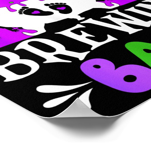 Momster Of The Brewing Baby Mom To Be Halloween  Poster (Hoek)