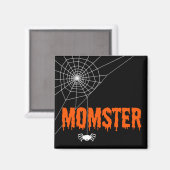 Momster Oranje Driving Font Spider Web Magneet (Voorkant / Achterkant)