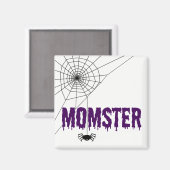 Momster Paars Drijvende fontspinnenweb Magneet (Voorkant / Achterkant)