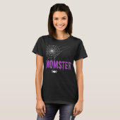 Momster Paars Drijvende fontspinnenweb T-shirt (Voorkant volledig)