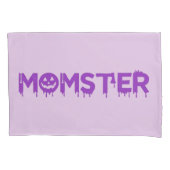 Momster Paarse versie Kussensloop (Voorkant-Links)