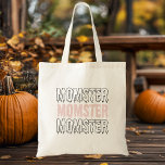 Momster Pink Halloween Schattige & Spooky! Tote Bag<br><div class="desc">Draag je Halloween-benodigdheden in stijl met onze "Momster" Roze Halloween-Canvas tas! Perfect voor moeders die graag het griezelige seizoen omarmen met een vleugje humor, deze canvas tas heeft het speelse "Momster" -ontwerp in gedurfde, spookachtige letters op een levendige roze achtergrond. Of je nu met de kinderen trakteert, naar een Halloweenfeest...</div>