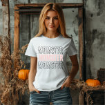 Momster Pink Halloween Schattige & Spooky Tri-Blend Shirt<br><div class="desc">Laat je innerlijke "monster" deze Halloween los met ons roze Halloween Vrouwen T-shirt! Perfect voor moeders die graag een beetje spook met stijl mengen, dit leuke en speelse ontwerp is voorzien van het woord "Momster" in gedurfde, spookachtige letters op een zacht roze t-shirt. Of je nu met de kinderen trakteert...</div>