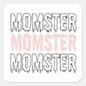 "Momster Pink Halloween Sticker – Schattige & Spoo (Voorkant)