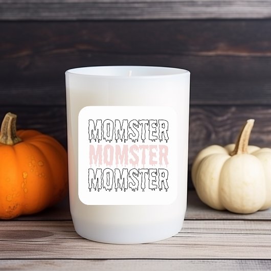 "Momster Pink Halloween Sticker – Schattige & Spoo