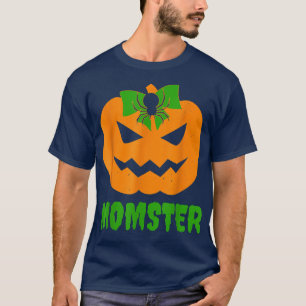 Momster Pumpkin bow Mam Halloween kostuum spooky T-shirt