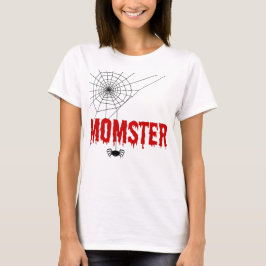 Momster Red Driving Font Spider Web T-shirt