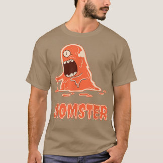 Momster Scary Oranje Slime Monster Halloween mama  T-shirt