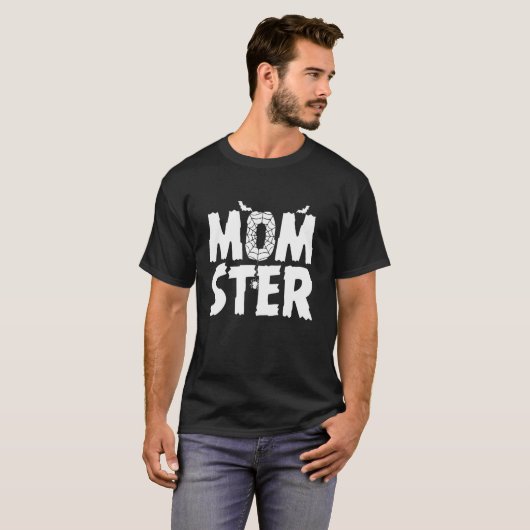 Momster shirten Momster Mom Ster Halloween Spider  T-shirt (Voorkant volledig)