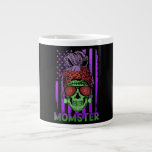 Momster Skull mama Leopard Halloween Grote Koffiekop<br><div class="desc">Momster Skull mama Leopard Halloween</div>