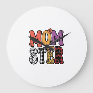 Momster Vintage Moeder Luipaard Schutting Typograf Grote Klok