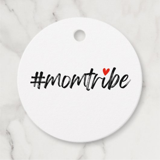 #MomTribe | Modern Moederschap Script Moederdag Bedankjes Labels (Voorkant)