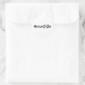 #MomTribe | Moderne Moederschap Script Moederdag Ronde Sticker (Tas)