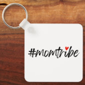 #MomTribe | Moderne Moederschap Script Moederdag Sleutelhanger (Voorkant)