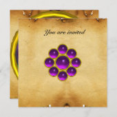 MON amethyst paars perkament Kaart (Voorkant / Achterkant)