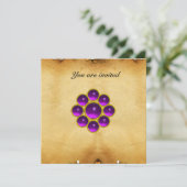 MON amethyst paars perkament Kaart (Staand voorkant)