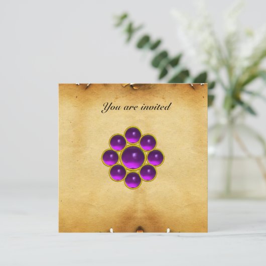 MON amethyst paars perkament Kaart (Staand voorkant)