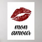 Mon amour lippen poster (Voorkant)