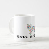 mon amour " my love " mok frenchie harttea (Voorkant links)