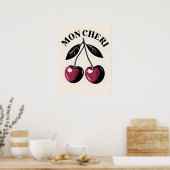 Mon Cheri Cherry Pop Art Poster (Keuken)