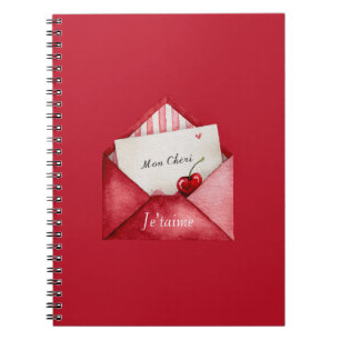 Mon Cheri (mijn lieveling) Je'taime (ik hou van je Notitieboek