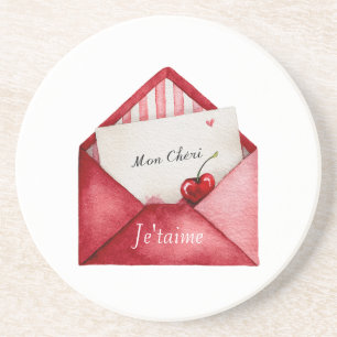 Mon Cheri (mijn schat) Je'taime (ik hou van je) Zandsteen Onderzetter