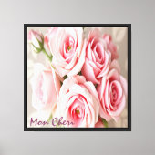 Mon Cheri Roze Rozen Canvas Afdruk (Voorkant)