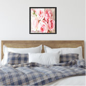 Mon Cheri Roze Rozen Canvas Afdruk (Insitu (Slaapkamer))