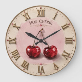 Mon Chérie Cherry  Romantic French Quote  Grote Klok