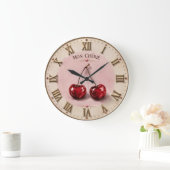 Mon Chérie Cherry Romantic French Quote Grote Klok (Huis)