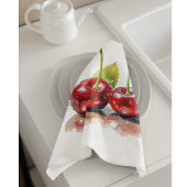 Mon Cherry, twee kersen waterverf aanpasbaar Theedoek