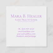 *~* Mon Closmic Blue Roos Sacred Geometry Vierkante Visitekaartje (Achterkant)