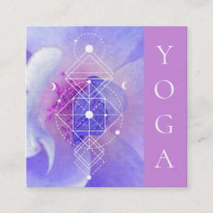 *~* Mon Closmic Blue Roos Sacred Geometry Vierkante Visitekaartje