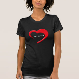 Mon Coeur II T-Shirt (rood op donker)