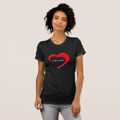 Mon Coeur II T-Shirt (rood op donker) (Voorkant volledig)